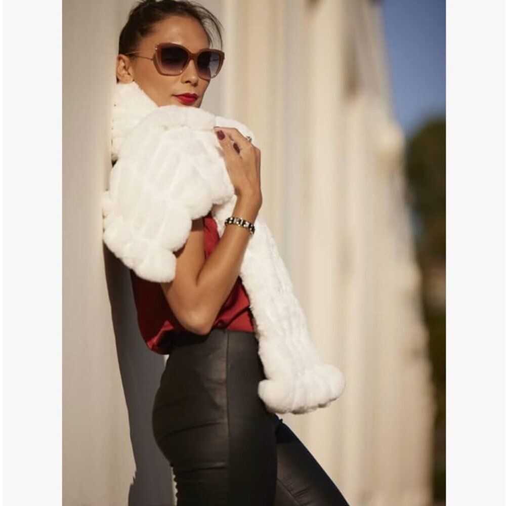 Tourance Long Scarf Florence Ivory NWT